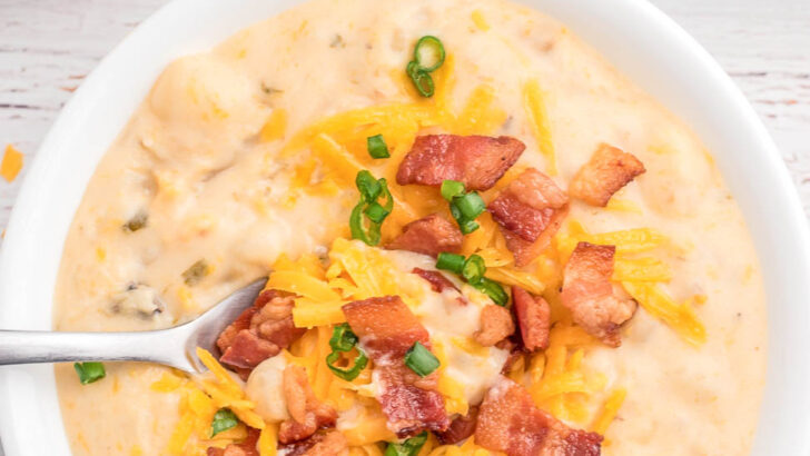 Slow Cooker Double Thick Baked Potato Soup