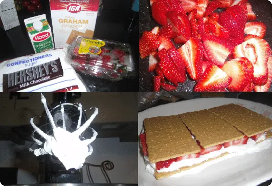 strawberry no bake cake