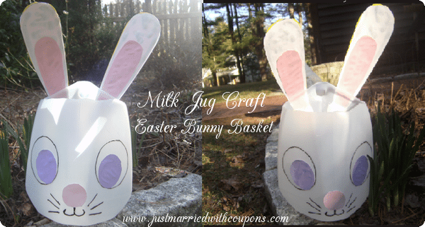 Milk Jug Easter Bunny Basket Kids Craft | Cutefetti