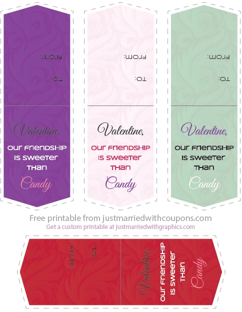 Sweeter Than Candy Printable Valentine's Tags