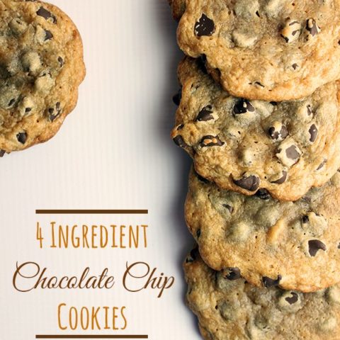 Delicioussoftchocolatechipcookieswithonlyingredients#cookies