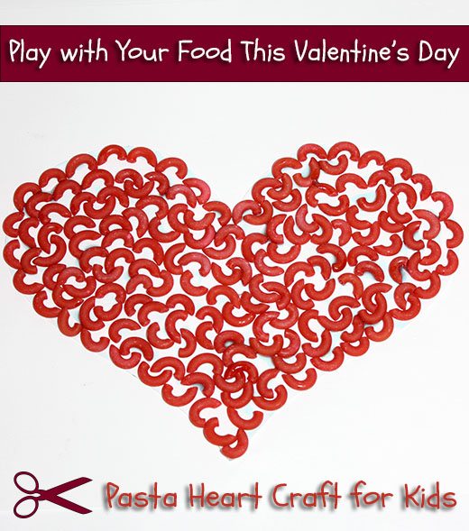 Pasta Valentine's Heart Craft for Kids | Cutefetti