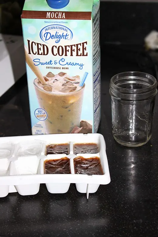 Frozen Mocha Iced Coffee Recipe #LightIcedCoffee #cbias