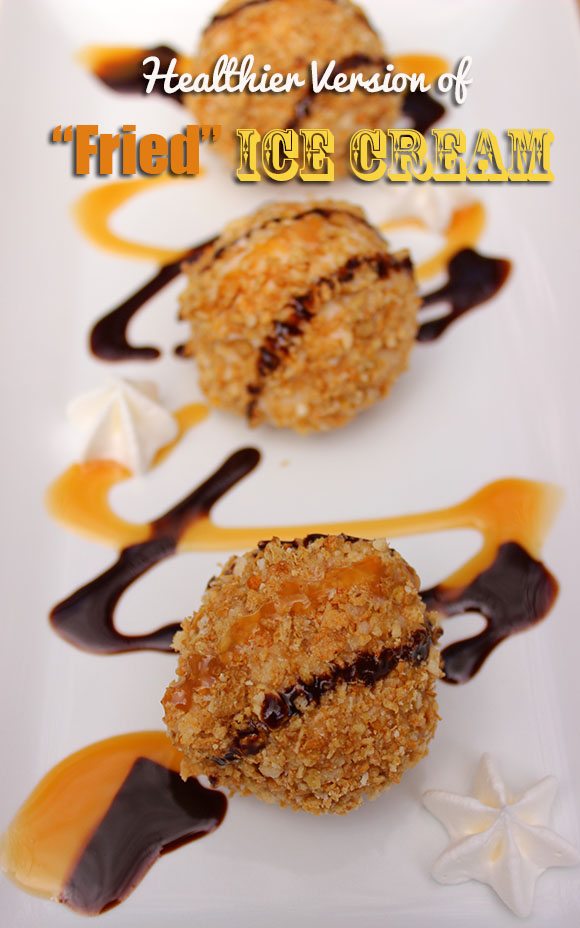 Healthier Fried Ice Cream #recipe #HoneyBunchesGreek