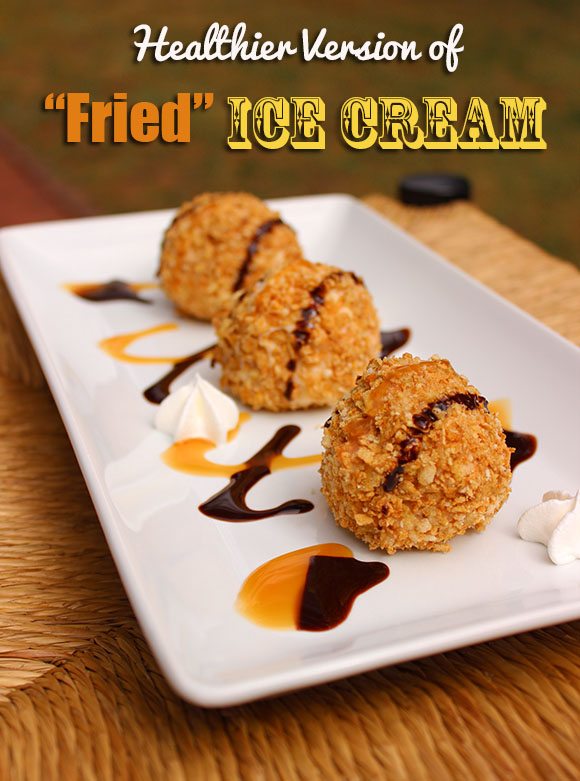 Healthier "Fried Ice Cream" Recipe #HoneyBunchesGreek | Cutefetti