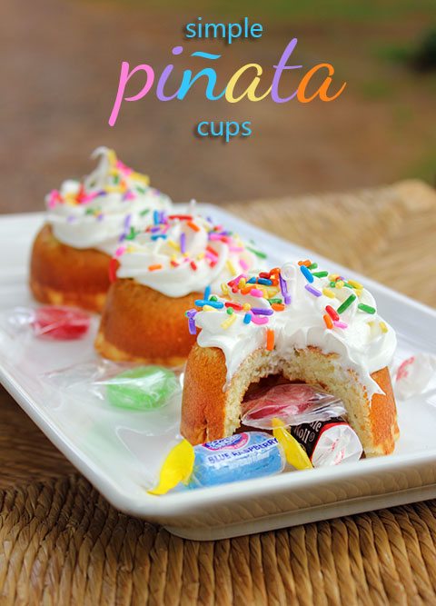 Simple Pinata Cup #Recipe #Desserts #Kids #Candy