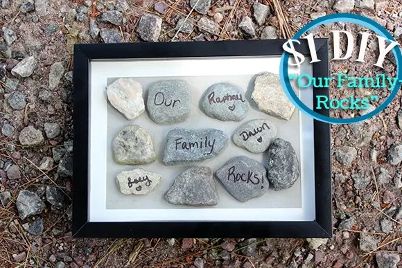 DIY "Our Family Rocks" Project #DIY #Crafts