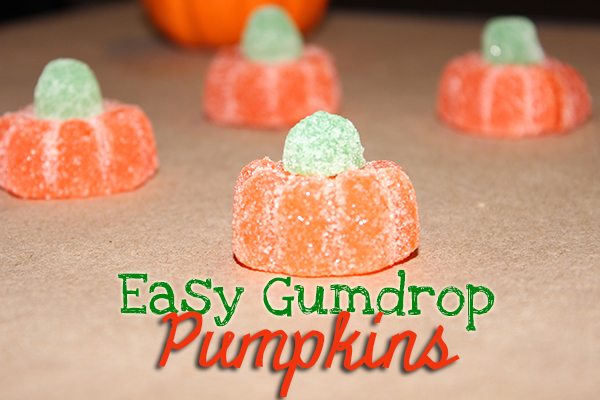 Easy Gumdrop Pumpkins with Orange Slice candy #Halloween #Recipes