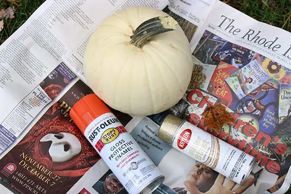 DIY Spray Paint Pumpkins 