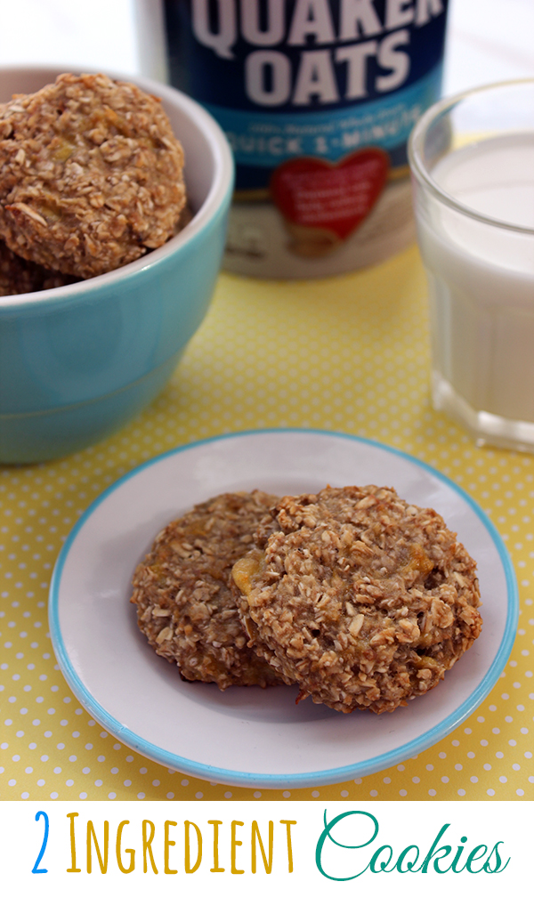 2 Ingredient Oatmeal Banana Cookie Recipe