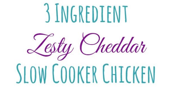 3 Ingredient Slow Cooker Zesty Cheddar Chicken Recipe | Cutefetti