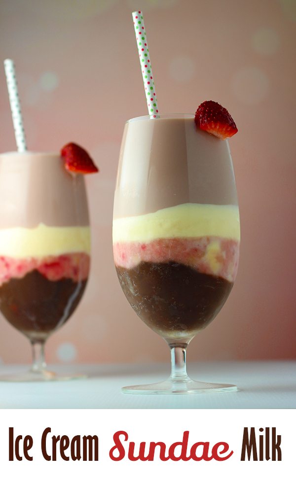 Kids will fall in love with this Ultimate Ice Cream Sundae Milk #recipe #TruMoo #sp