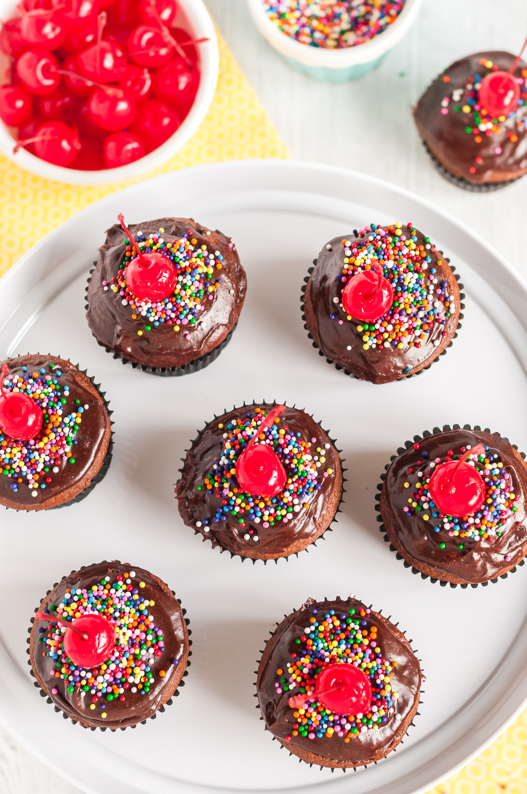 platter of cupcakes