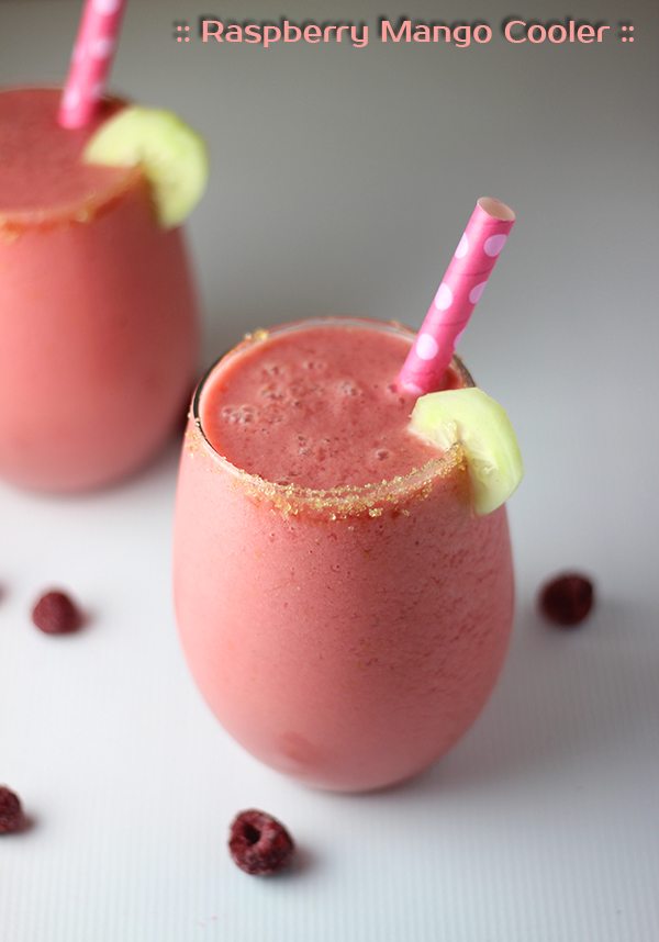 Raspberry Mango Cooler #Drink #Recipe