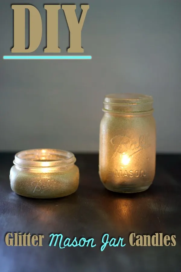 The Golden Touch: DIY Glitter Mason Jar Candles