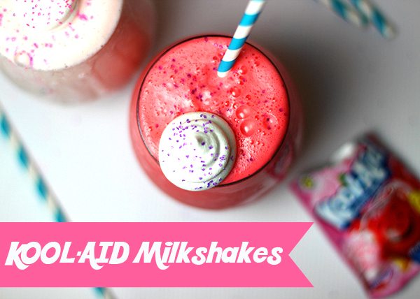 Yum. Easiest and tastiest KOOL-AID Milkshake Recipe. #CookingUpGood 