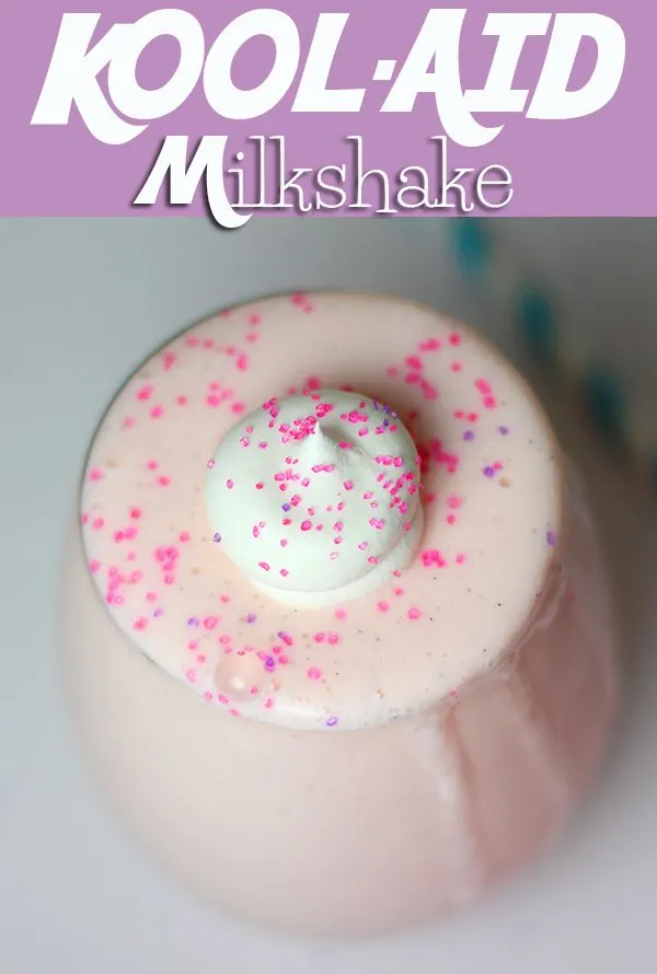 Yum. Easiest and tastiest KOOL-AID Milkshake Recipe. #CookingUpGood