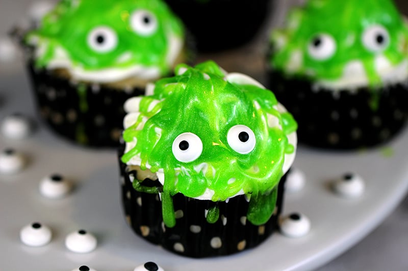 Slimy Monster Cupcakes  Cutefetti