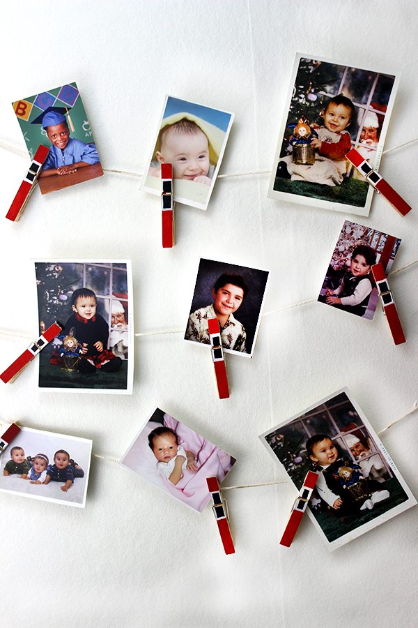 Showcase Photos with DIY Santa Belt Clothespins
