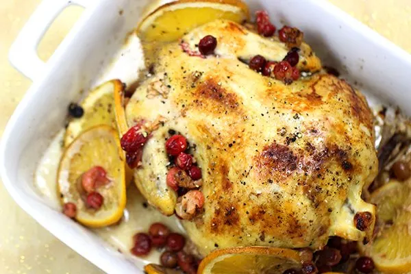 Slow-Cooker Christmas Chicken in Milk with Orange, Cinnamon & Savory