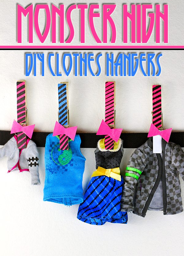 monster high clothes hanger craft