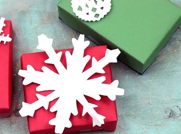 snowflake wrapping paper