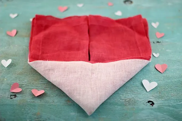 cloth heart shaped napkin