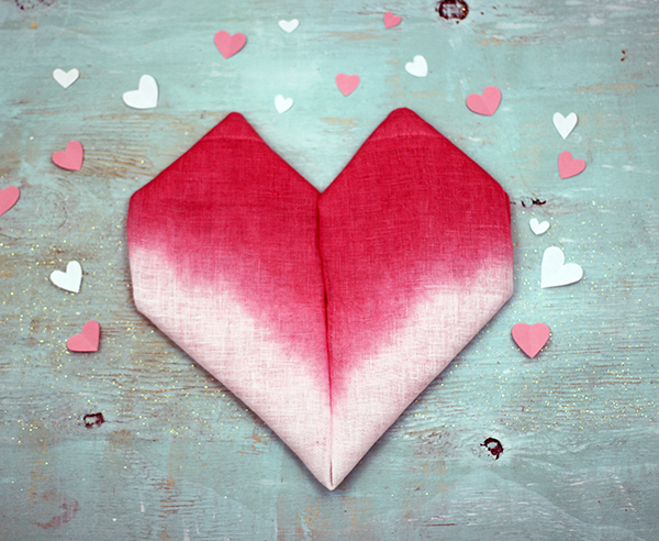 Valentine's Day Heart Shaped Napkin Fold