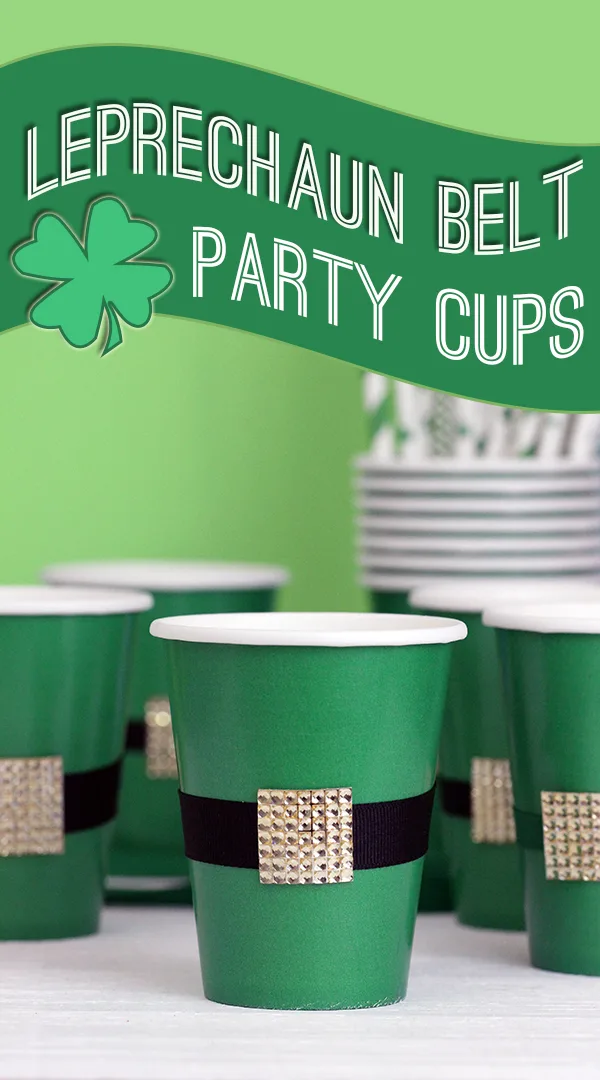 Make these super cute Leprechaun party cups in minutes! #StPatricksDay