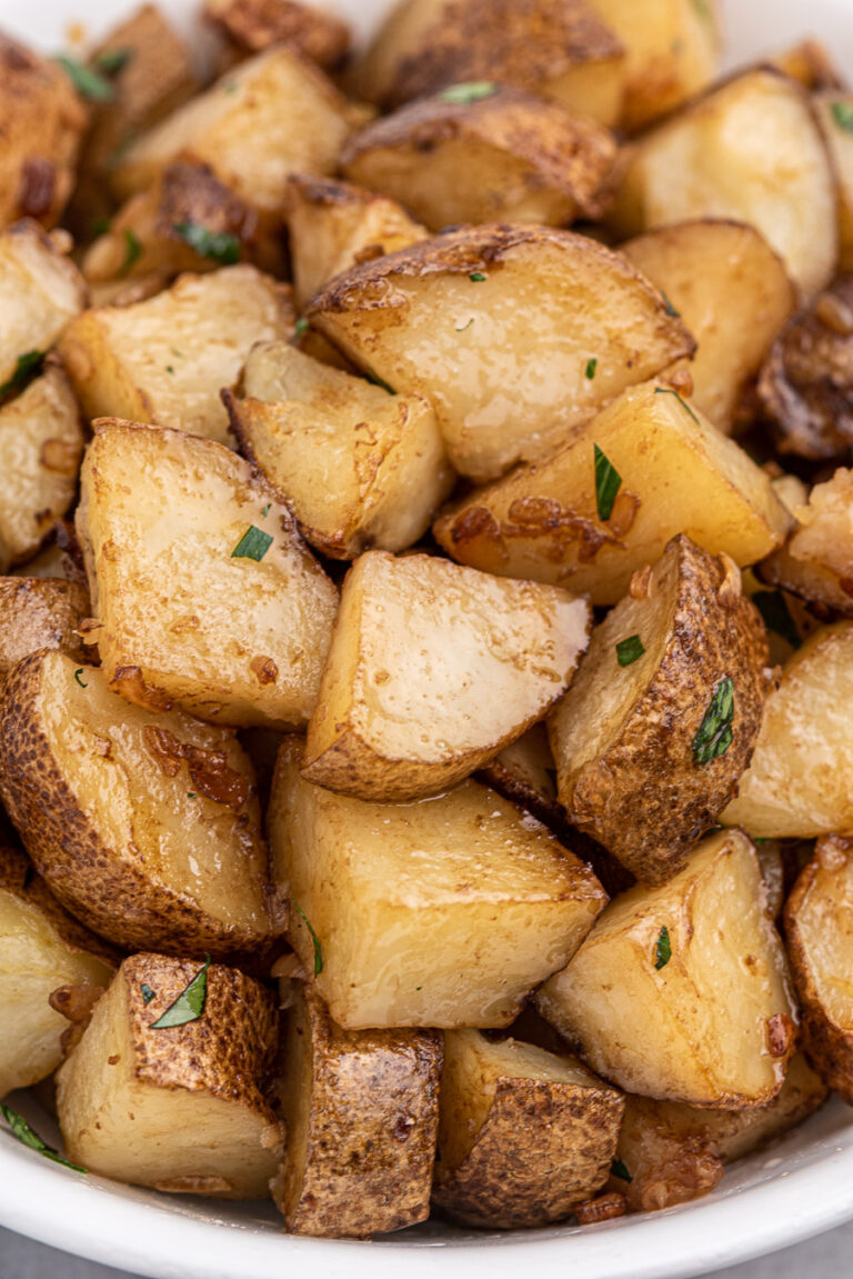 big bowl of roasted potatoes