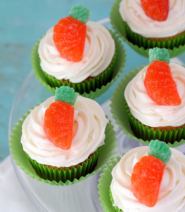 Easy Gumdrop Carrot Cupcakes
