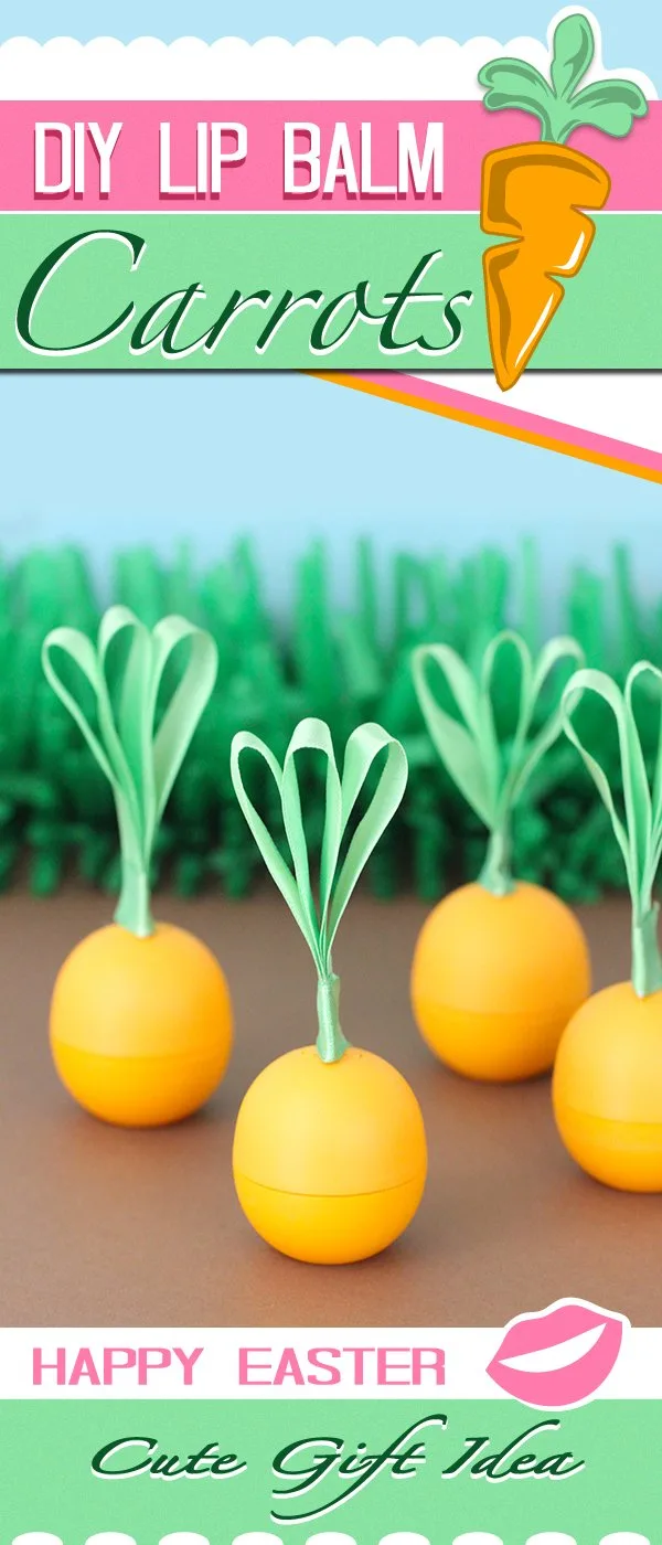 Make a cute giftable carrot with EOS Lip Balm 