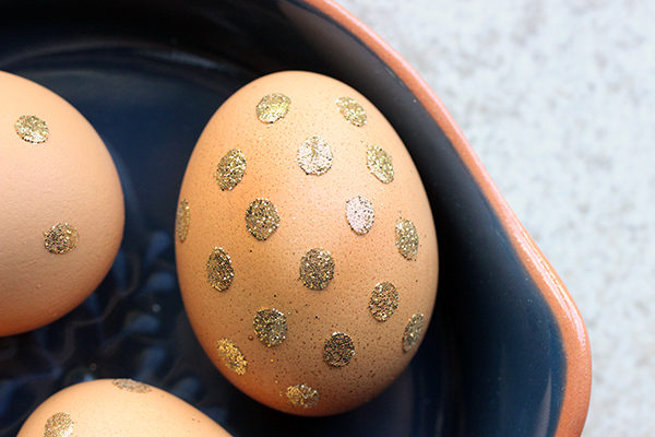 gold glitter easter