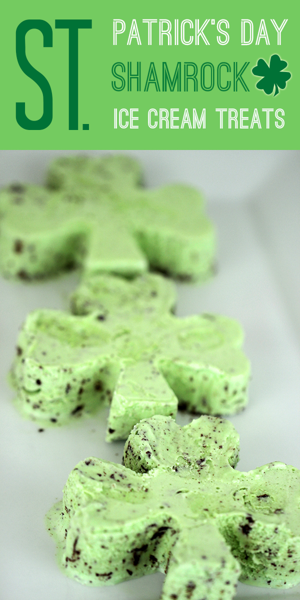 Easy treat for the kiddos. Make shamrock shaped ice cream #StPatricksDay