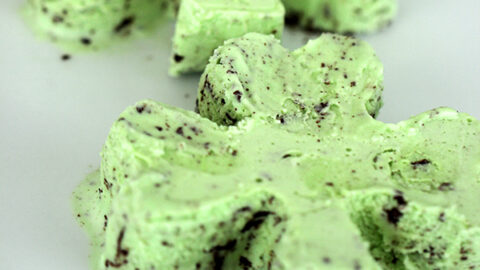 Make Cute Shamrock Shaped Ice Cream Treats