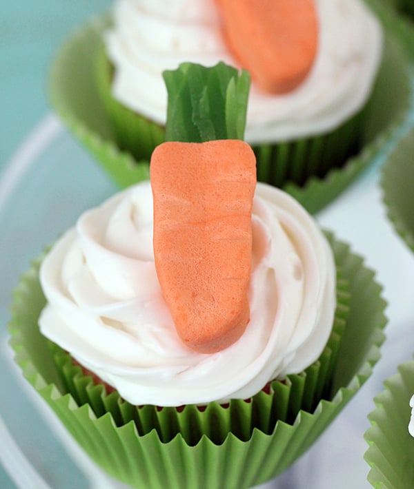 Candy Carrot Cupcakes for Easter
