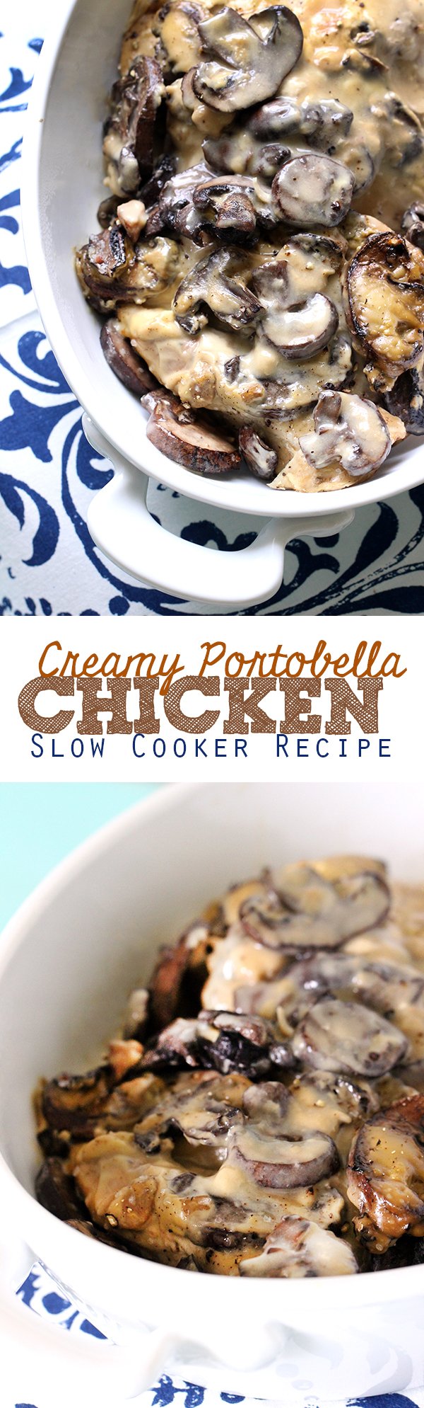 Portobella Mushroom Chicken Slow Cooker