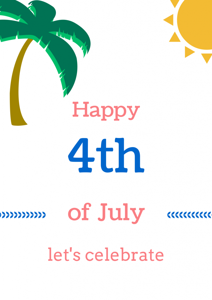 4th of July #freeprintable for a Hawaiian temafest