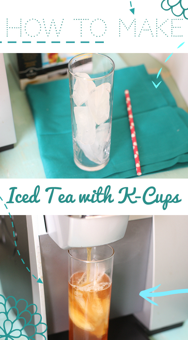 Yes! Easy steps to make refreshing iced tea with K-Cups.  #TeaMoments