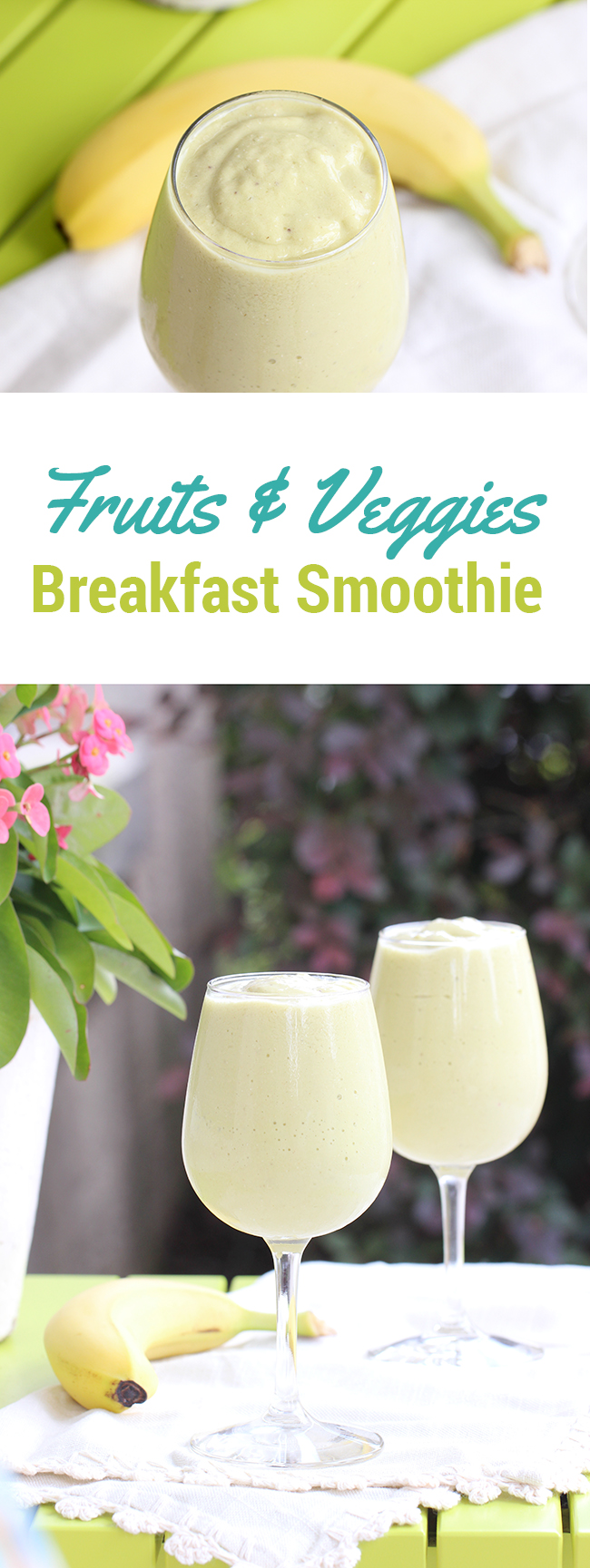 fruit & veggie packed breakfast smoothie