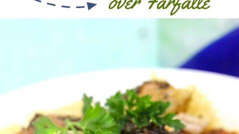 Easy Herb Marinated Chicken over Farfalle