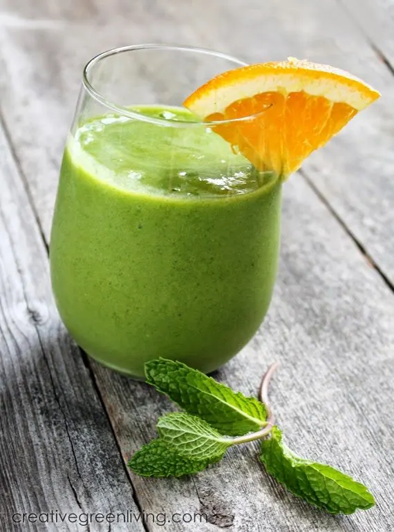 tropical green smoothie recipe on Creative Green Living