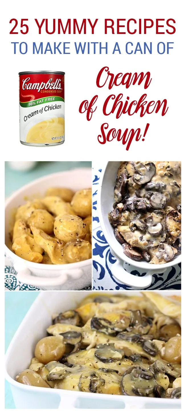 Comfort food galore! Check out these recipes you can make with a can of cream of chicken soup! 