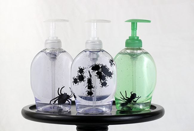 LOVE. Creepy Hand Soap for Halloween. Can't believe how easy this is to make. Great DIY gift or decor!