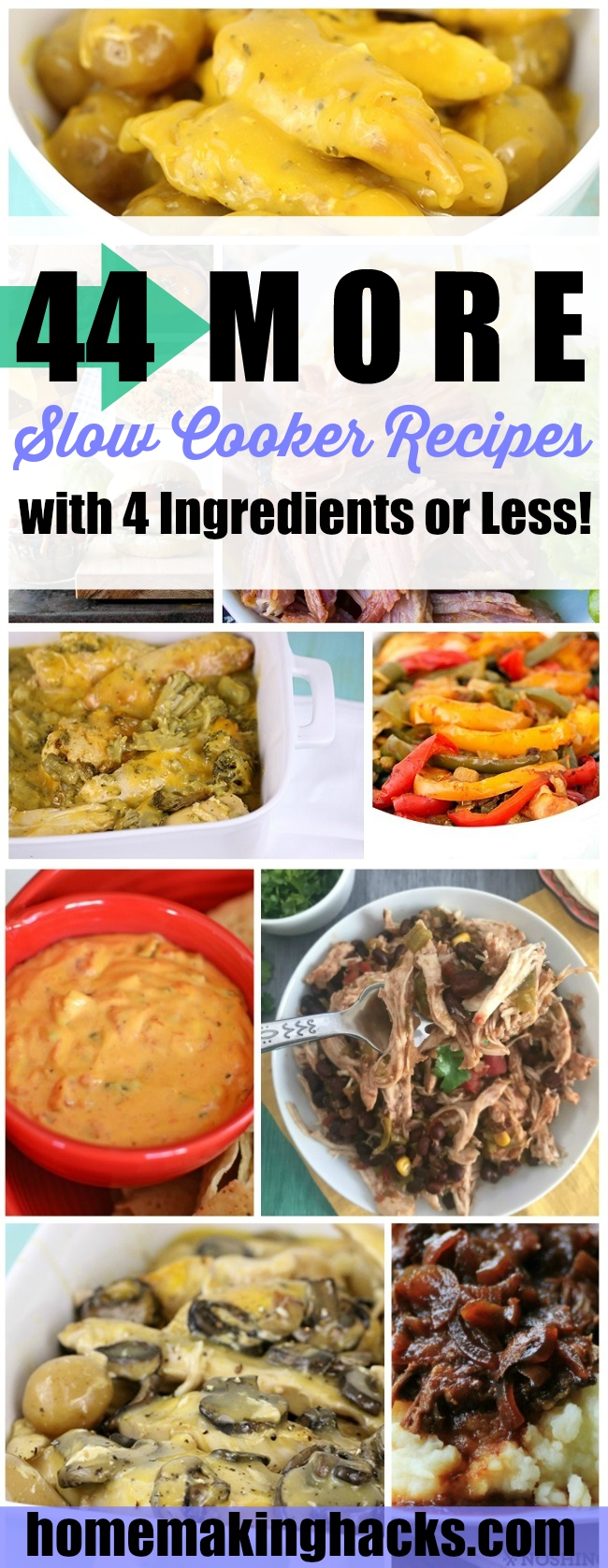 44 More Slow Cooker Recipes with 4 Ingredients or Less Cutefetti