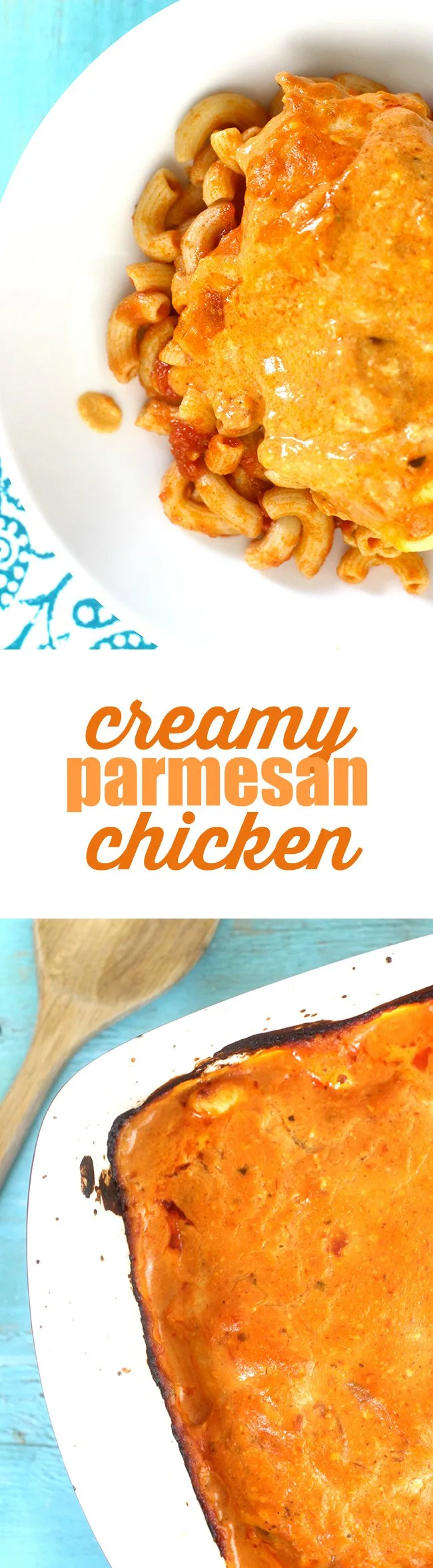 Creamy Parmesan Chicken with only 4 ingredients!