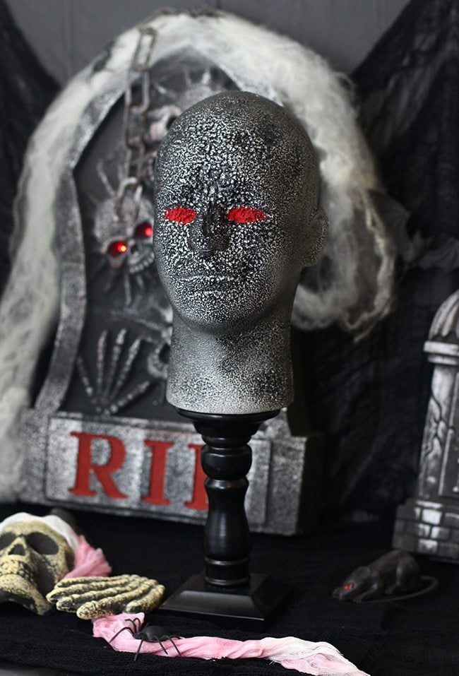 Eek. LOL! Make these with those cheap styrofoam heads! Halloween fun!