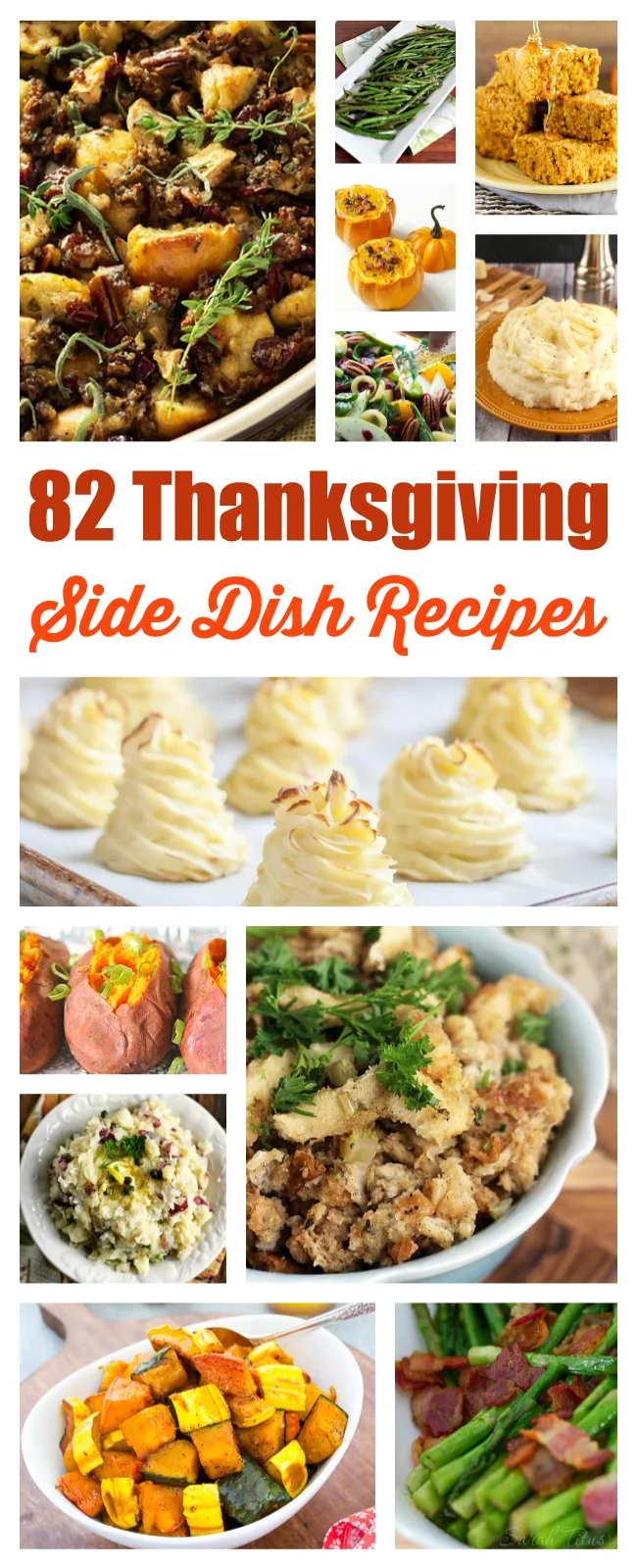 Consider Thanksgiving planned with this H U G E list of Thanksgiving Side Dishes. Those potatoes though!