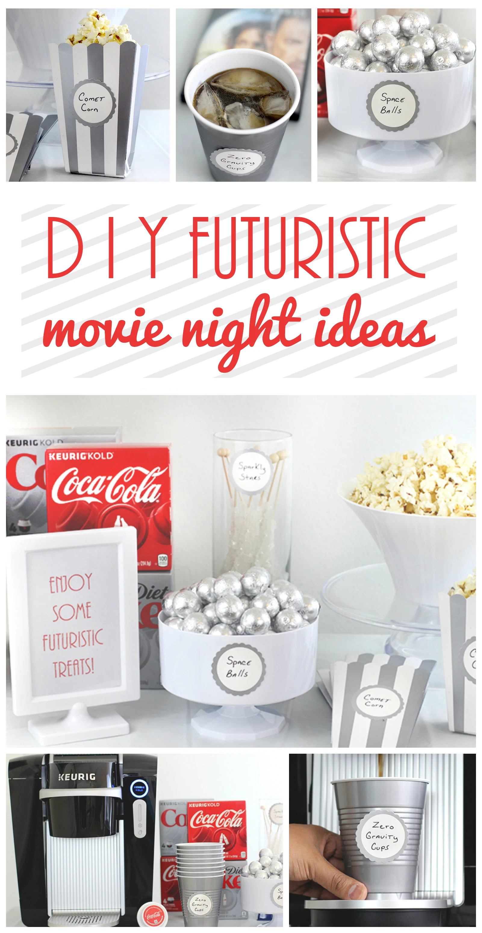 Cute futuristic movie night ideas for when you watch movies like Back to the Future, Atlas Cloud or even a Jetsons marathon. lol