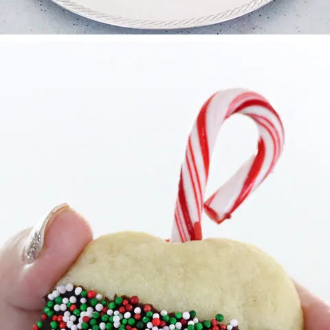 Easy Ornament Cookies with the most amazing melted dipping chocolate shortcut!